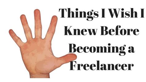 5 Things I Wish I Knew Before Becoming A Freelancer Vince Comfort