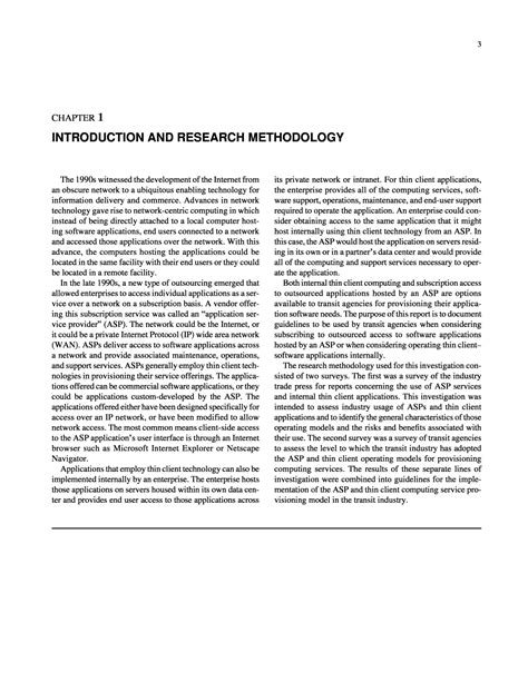 The methodology section of your paper should clearly articulate the reasons why you have chosen a particular procedure or technique. Chapter 1 - Introduction and Research Methodology | e ...