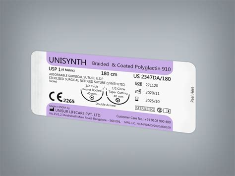 Braided And Coated Polyglactin 910 Suture Universal Sutures