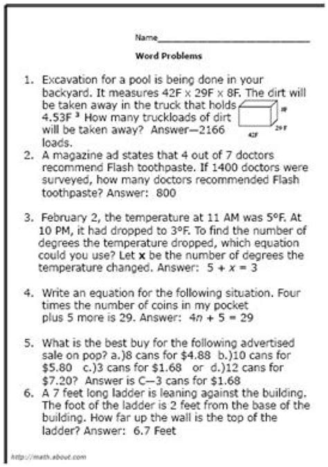 8th grade algebra word problems, how to write word problems into systems of linear equations and solve how to write word problems into the following are some examples and solutions for algebra word problems that you will commonly encounter in grade 8. 14 Best Images of High School Science Worksheets Printable ...