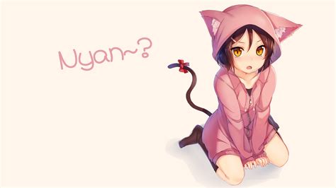 Wallpaper Illustration Nekomimi Anime Girls Cat Girl Brunette