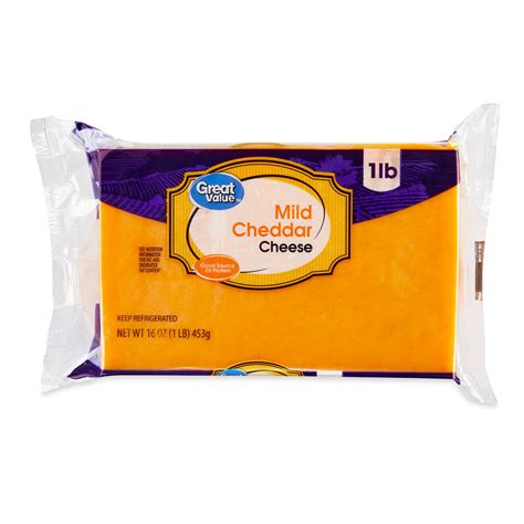 Great Value Mild Cheddar Cheese Oz Walmart Com