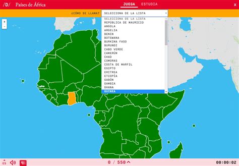 Mapa para jugar Cómo se llama Países de África Mapas Interactivos
