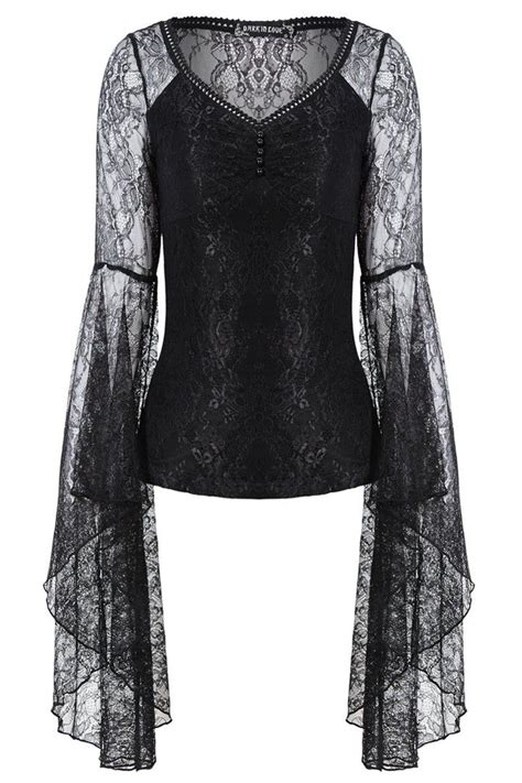 Gothic Lace T Shirt With Big Sleeves Tw150 Fashion Gothic Fashion