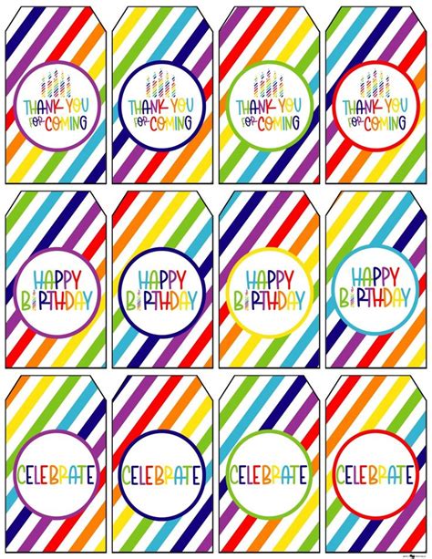 Free Printables Rainbow Birthday Party Favors And Invitation