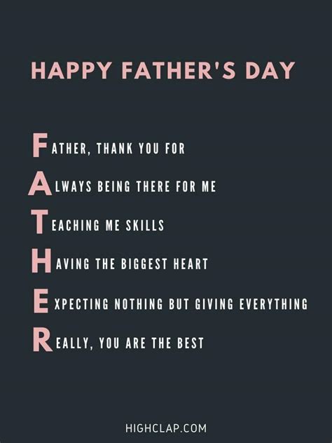 35 Happy Fathers Day Poems Short Acrostic Poems For Dad