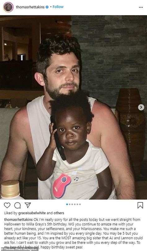 Thomas Rhett Pays Tribute To Eldest Daughter Willa Gray In Sweet Instagram Post As She Turns