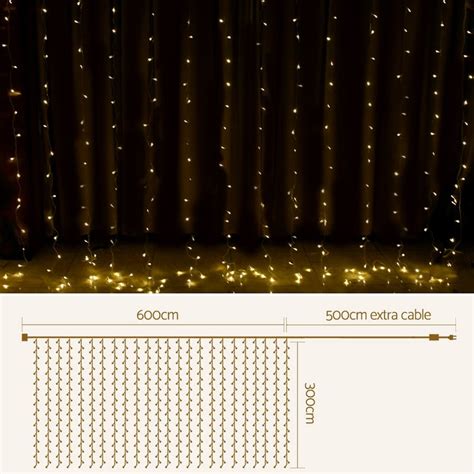 Buy Jingle Jollys Christmas Lights 6mx3m 600 Led Curtain Light