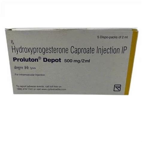 prolution 2ml hydroxyprogesterone caproate injection packaging type box dose 500mg at rs 240