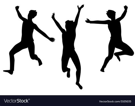 Jumping For Joy Royalty Free Vector Image Vectorstock