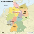 Karte Hildesheim von ortslagekarte - Landkarte für Deutschland