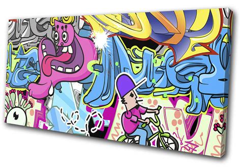 Urban Street Art Colour Abstract Graffiti Single Canvas Wall Art