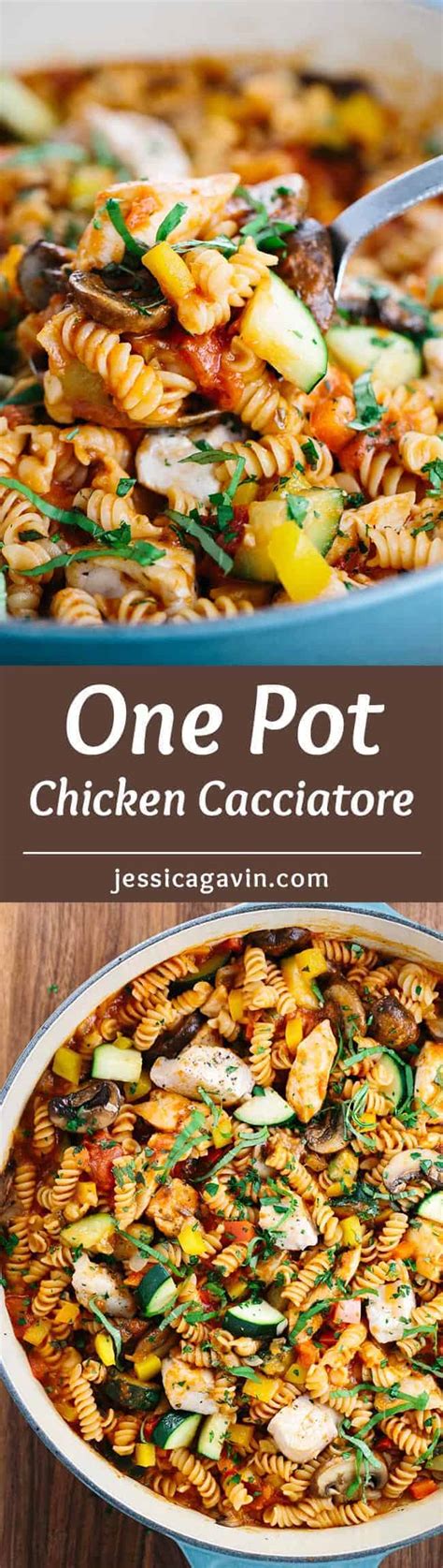 Easy One Pot Chicken Cacciatore Recipe With Veggies
