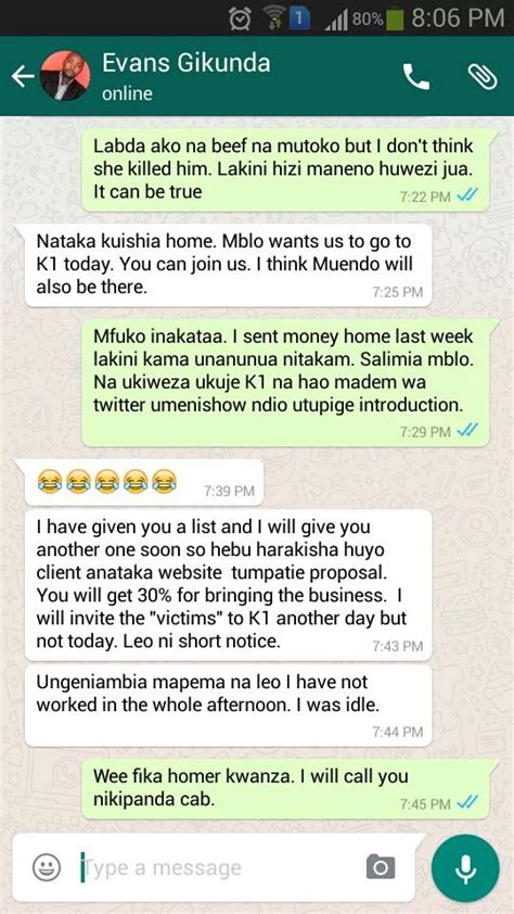 Ghafla 254 Screenshots Of Evans Gikunda Bragging To Have Slept With