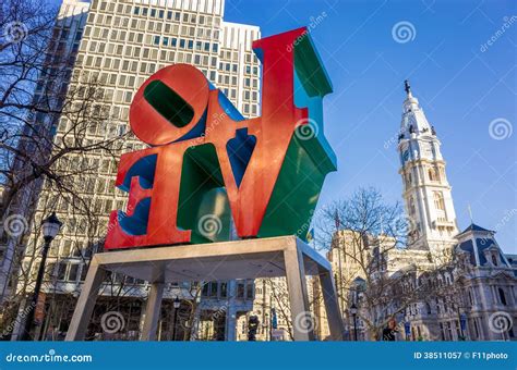 The Love Statue In The Love Park Philadelphia Editorial Photography