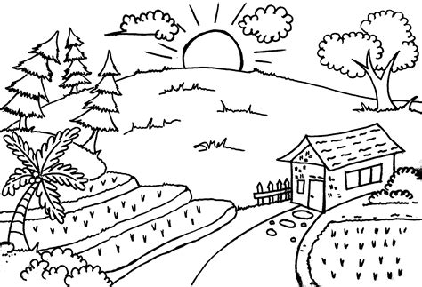 Gambar Sketsa Untuk Mewarnai Anak SD kelas 3 - enolink