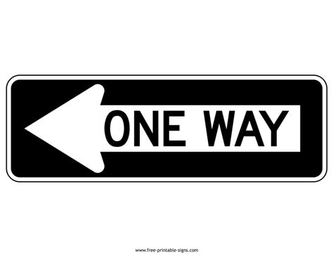 One Way Street Sign Clipart Free