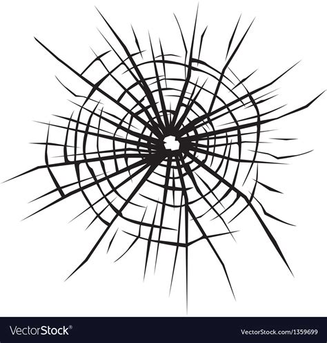 Broken Glass Background Of Cracked Glass Vector Image