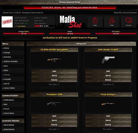 Mafiashot Free Mmorpg Browser Based Text Game
