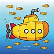 ilustración de vehículo de color de dibujos animados submarinos 6458274 ...