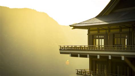 Download Wallpaper 1920x1080 Pagoda Building Architecture Light Full