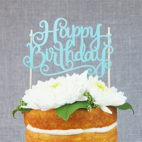 Happy Birthday Paper Cake Topper By Alexismattoxdesign On Etsy