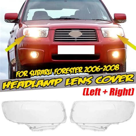 A Pair Car Front Headlight Headlamp Lens Cover Head Light Lamp Shell