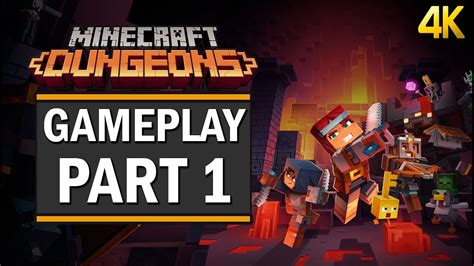 Minecraft Dungeons Walkthrough Gameplay Part 1 4k 60fps Youtube