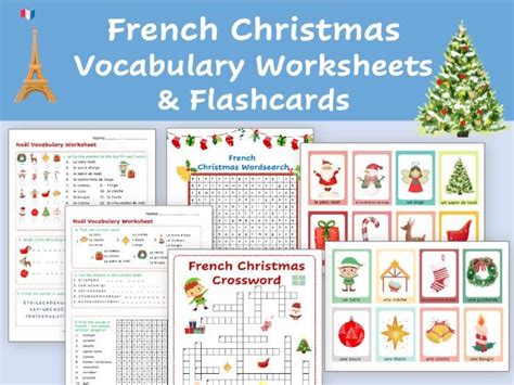 French Christmas Vocabulary Worksheets Teaching Resources