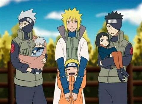Kakashi Minato Obito And His Childrens Naruto Shippuden Characters
