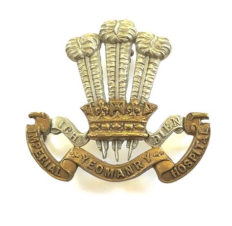 Imperial Yeomanry Hospital Boer War Bi Metal Slouch Hat Badge