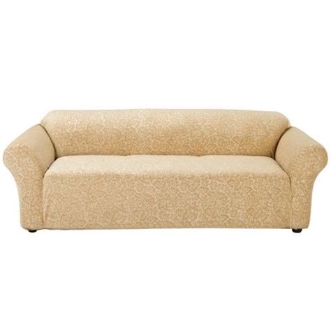 Available for 3 easy payments. Casual Home Floral Stretch Sofa Slipcover - Gold ...