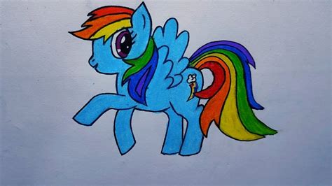 Menggambar My Little Pony Rainbow Dash Youtube