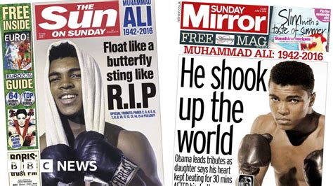 Newspaper Headlines Muhammad Ali Dominates Front Pages Bbc News
