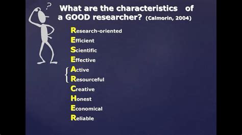 Characteristics Of A Good Quantitative Research And The Researcher