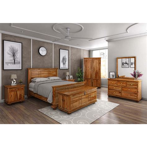 The entire collection is made from solid alder wood. Pecos Solid Wood Full Size Platform Bed 7pc Bedroom ...
