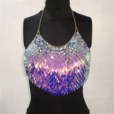 Us 5800 Burning Man Rave Festival Clothes Sexy Holographic