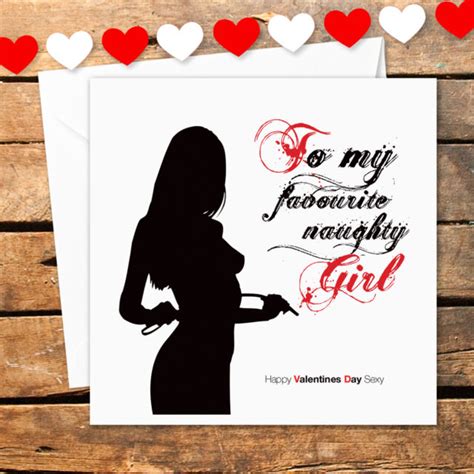 Personalised My Favourite Naughty Girl Happy Valentines Day Card For Her Ebay