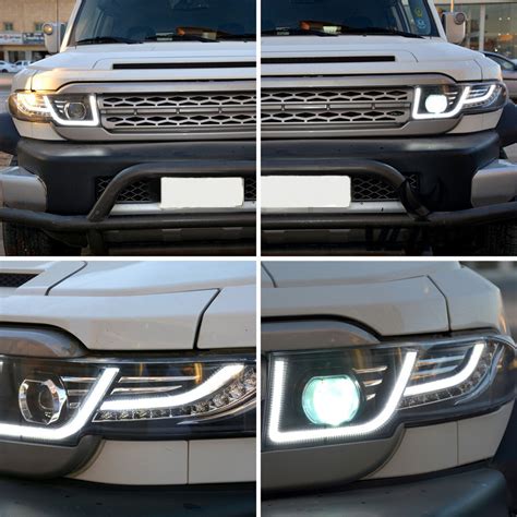 Vland Led Headlights For Toyota Fj Cruiser With Grille 2007 2015 Bulb