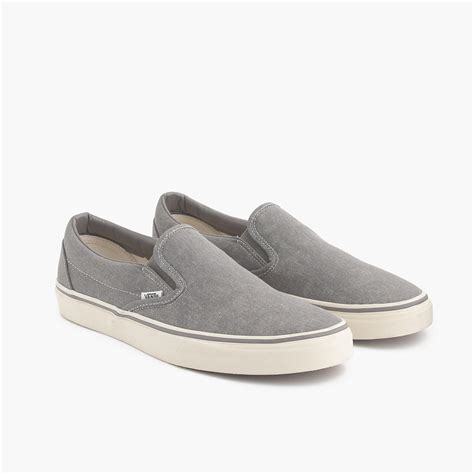 Shop vans slip on shoes and find comfiest and easiest ways to keep your style in check. Vans Washed Canvas Classic Slip-on Sneakers in Nickel ...
