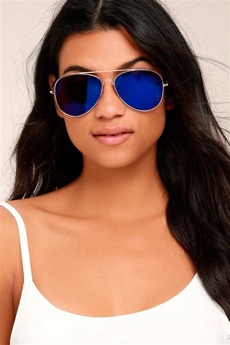 Classic Gold And Blue Sunglasses Aviators Lulus