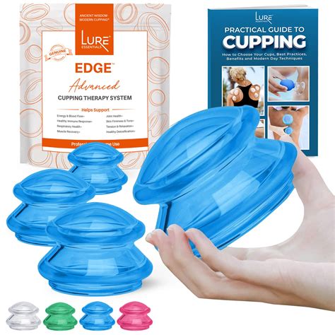 Buy Lure Essentials Edge Cupping Set Ultra Clear Blue Silicone