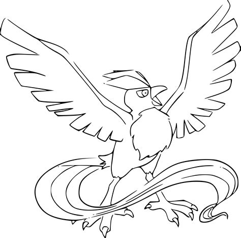 Pokemon Articuno Coloring Pages At Free Printable