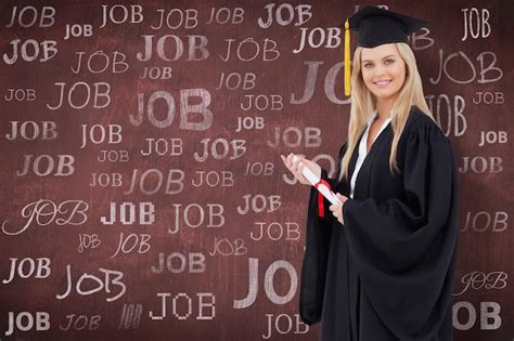 Premium Photo Composite Image Of Blonde Student In Graduate Robe