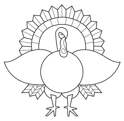 Blank Turkey Coloring Page Coloring Pages