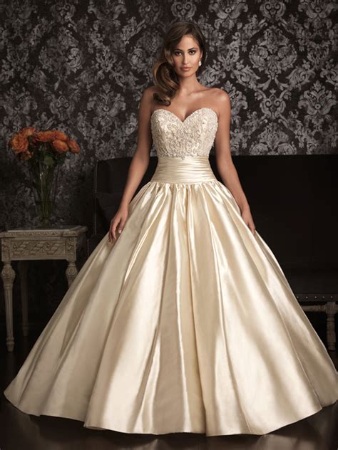 Princess Cut Gold Wedding Dress Allure 2013 يبابكوم
