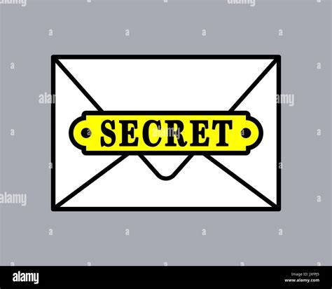 Top Secret Document Icon In Envelope Vector Illustration Stock Vector
