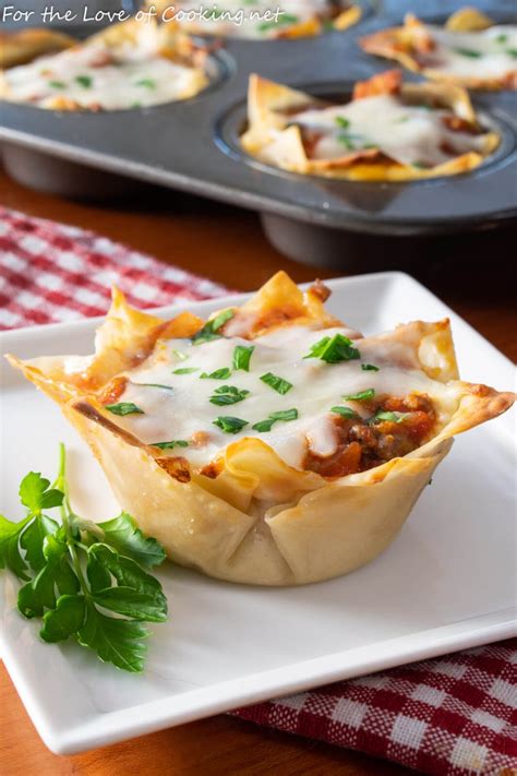 Mini Lasagna Cups For The Love Of Cooking