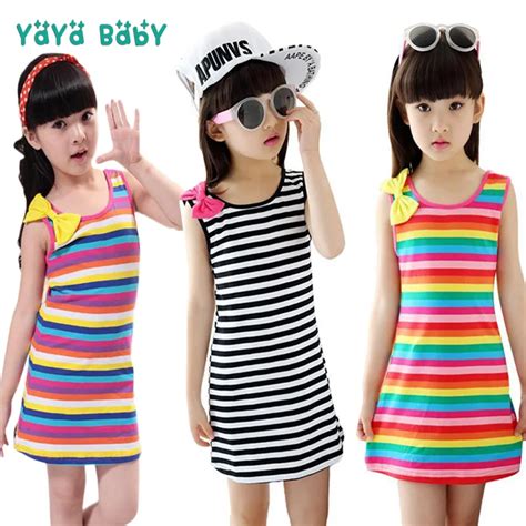 2 3 4 5 6 7 8 9 10 11 12 Year Girls Clothes Striped Sleeveless Kids