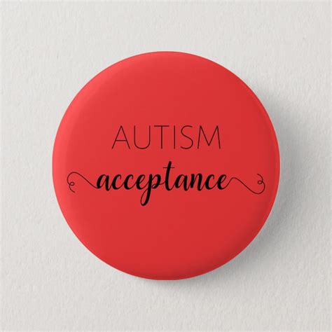 Autism Acceptance 6 Cm Round Badge Uk